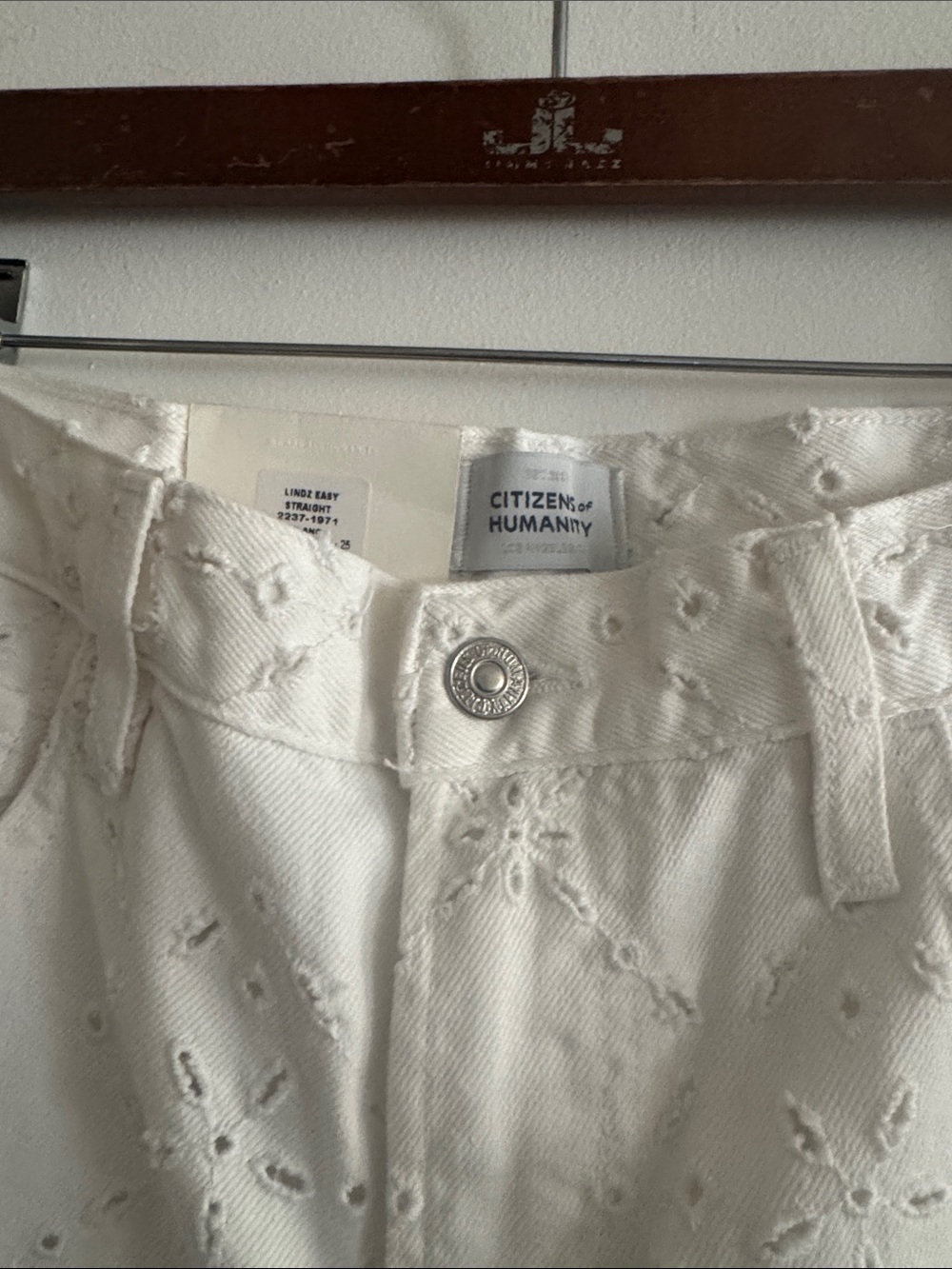 Citizens Of Humanity White Eyelet Flare Jeans - Picture 6 of 6